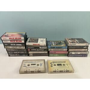 Cassette Tape Lot of 23 Country Music Vintage 50s-90s (Hank Jr, Willie, Others)
